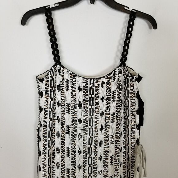 3.1 Phillip Lim Bohemian Sequin Dress Sz 2 White Copper Party Event Designer - Picture 3 of 13